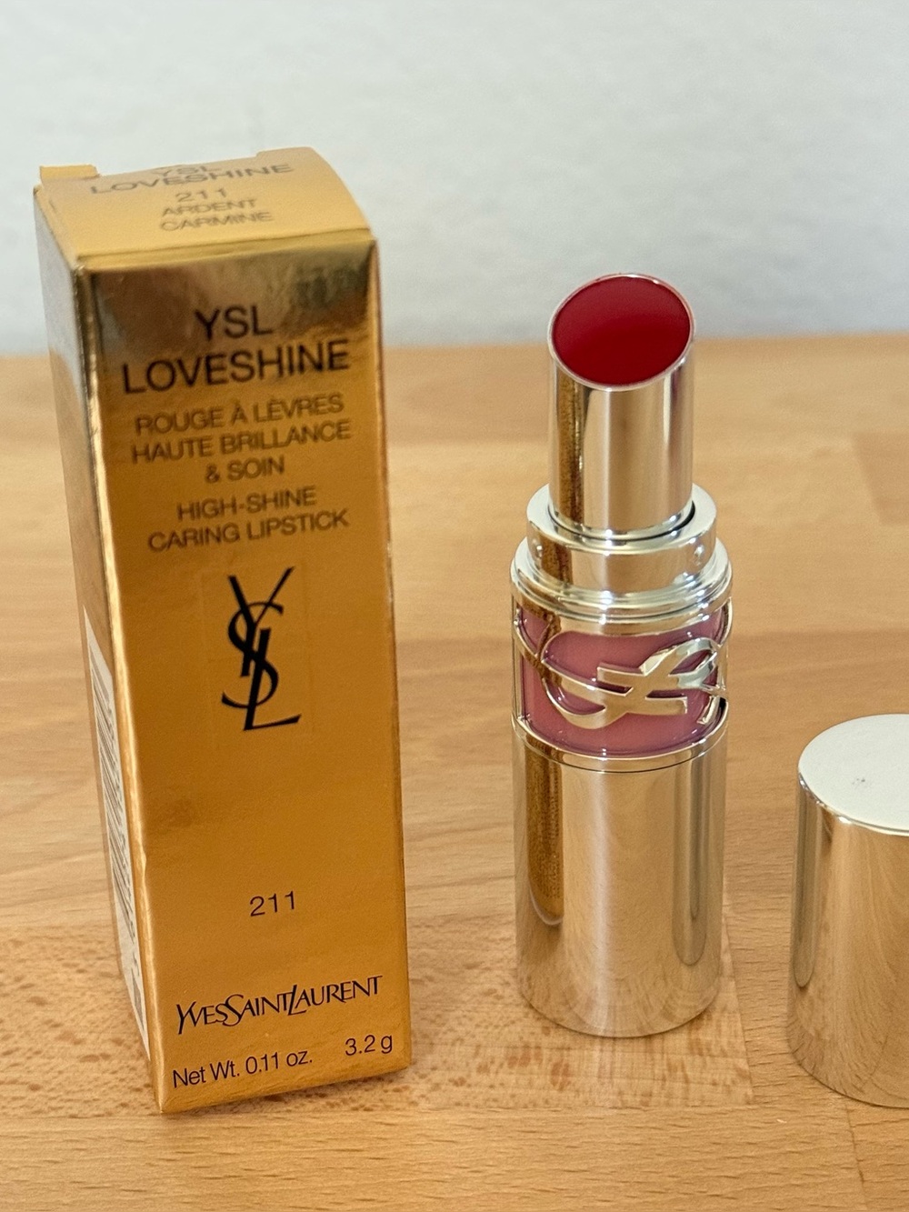 Yves Saint Laurent YSL LoveShine Lipstick 211 Carmine Red
